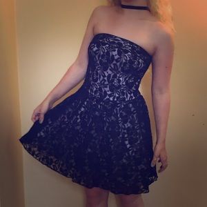 🌸vintage style Black lace dress